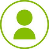 A person icon in green circle